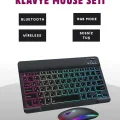  Türkçe Q Klavye Düzenli RGB Kablosuz Klavye Mouse Set