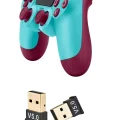 BUĞZ Turkuaz bluetooth bağlantılı Playstation 4 uyumlu kablosuz gamepad ve usb dongle seti