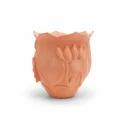 BUĞZ Turuncu Çiçek Desenli 3D Dekoratif Vazo Modern Masaüstü Aksesuar - BUĞZ