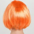 BUĞZ Turuncu Renk Parti Peruğu Küt Saç