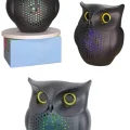  TWS Bluetooth Hoparlör Baykuş Tasarımlı Taşınabilir RGB Işıklı Uzun Pil Ömrü