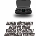  TWS Bluetooth Kulaklık 5.0 Bluetooth Bağlantılı Dokunmatik Kontrol Özelliği