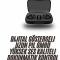 BUĞZ TWS Bluetooth Kulaklık 5.0 Bluetooth Bağlantılı Dokunmatik Kontrol Özelliği - BUĞZ