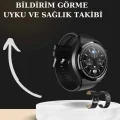 BUĞZ TWS Bluetooth Kulaklık ve Akıllı Saat Uyku Takibi Nabız Ölçer Uzun Pil Ömrü