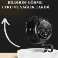  TWS Bluetooth Kulaklık ve Akıllı Saat Uyku Takibi Nabız Ölçer Uzun Pil Ömrü