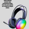 BUĞZ Type-C Şarjlı RGB Işıklı Bluetooth Oyuncu Kulaklığı