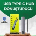  Type‑C Dönüştürücü – 2×USB3.0, SD/MS, 4K HDMI & RJ45 ile Profesyonel Kullanım