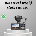 BUĞZ Üç Kameralı Araç DVR Full HD Gece Görüşlü ve 2 inç IPS Ekranlı