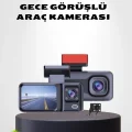 BUĞZ Üç Kameralı Dash Cam 170° Geniş Açılı Full HD Gece Görüşlü