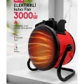 BUĞZ Ultra Güçlü 3000 Watt Taşınabilir Elektrikli Portatif Isıtıcı Soba Sıcak Hava Üfleyen Fan Radyatör - Lisinya