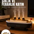 BUĞZ Ultra Sessiz Titanik Gemi LED Işıklı Aroma Difüzörü Oda Nemlendirici Yeni Nesil