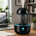 BUĞZ Ultrasonik Denizanası Hava Nemlendirici Sessiz Çalışan RGB Ortam Işıklı Aromaterapi Difüzörü