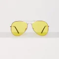 BUĞZ Unisex Gold Metal Çerçeveli Damla Gözlük (kutulu)