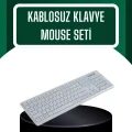 BUĞZ USB Alıcılı Kablosuz Klavye Mouse - Geniş Uyumluluk, Sessiz Tuşlar
