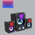 USB Bağlantılı RGB 2.1 Hoparlör Seti Derin Bas ve Renkli Işık