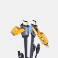 BUĞZ USB-C USB-A 4’ü 1 Arada Örgülü Kablo 65W Hızlı Şarj Metal Uç Dayanıklı