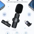 BUĞZ USB-C ve Lightning Uyumlu Kablosuz Yaka Mikrofonu Tak Çalıştır Telefon Ses Kayıt Seti