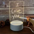 BUĞZ USB Kablolu Işıklı Kendiliğinden Beyaz Kalemli-Silgili Kreatif 3D Görselleştirme LED Lambası