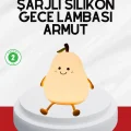 BUĞZ USB Şarjlı Armut Gece Lambası Dokunmatik Renk Değişimli