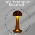  USB Şarjlı Dokunmatik LED Masa Lambası – 3 Renk Modu & Dimmer