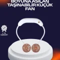  USB Şarjlı Katlanabilir Mini Boyun Fanı 1–3 Saat Kullanım