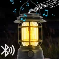 BUĞZ USB Şarjlı LED Kamp Lambası - Bluetooth Müzik Çalar, El Feneri ve Cep Telefonu Şarj Cihazı