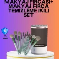 BUĞZ USB Şarjlı Makyaj Fırçası Temizleyici + Profesyonel Fırça Seti