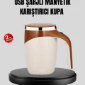 BUĞZ USB Şarjlı Manyetik Karıştırıcı Kupa Otomatik Karıştırma Paslanmaz Çelik