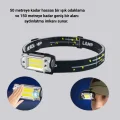 BUĞZ USB Şarjlı Mini LED KAFA Feneri 50m Odak 150m Geniş Aydınlatm - Lisinya