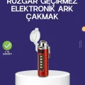 BUĞZ USB Şarjlı Rüzgar Geçirmez Elektrikli Çakmak El Fenerli
