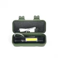 BUĞZ USB Şarjlı Zoomlu Mini El Feneri Q5 Güçlü Işık Yan COB LED SOS Mod Kutulu Acil Durum Işığı