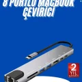 BUĞZ Usb Type-c Hub Dönüştürücü Çevirici Çoklayıcı Macbook Çevirici 8 Portlu