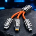 BUĞZ USB Type-C, Lightning ve Micro USB Uyumlu 3ü 1 Arada Hızlı Şarj Kablosu