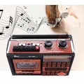 BUĞZ Usb ve fm radyo özellikli kahverengi kaset çalar 2 yıl garantili nostaljik radyo