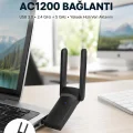 BUĞZ USB WiFi Adaptör – 1200 Mbps Hız