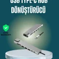 BUĞZ USB‑C Çoklu Bağlantı Merkezi – 5 Gbps, 100‑240 V, Sağlam Eloksal Tasarım