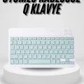  Uyumlu Kablosuz Bluetooth Şarj Edilebilir Mini Q Klavye