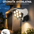 BUĞZ Uzaktan Kumandalı Güneş Enerjili LED Güvenlik Lambası Kamera Tipi Hareket Sensörlü Yeni Nesil
