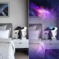  Uzaktan Kumandalı Ve Zamanlayıcılı Farklı Renk Işık Modlu Astronot Projektör Gece Lambası