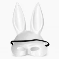 BUĞZ Uzun Kulaklı Beyaz Lüks Tavşan Maskesi
