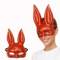 BUĞZ Uzun Kulaklı Kırmızı Lüks Tavşan Maskesi