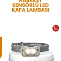 BUĞZ Uzun Menzilli Sensörlü LED Kafa Lambası Kamp ve Yürüyüş
