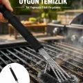 BUĞZ Uzun Saplı Izgara Temizleme Fırçası Çelik Telli Yeni Nesil