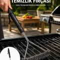 BUĞZ Uzun Saplı Paslanmaz Çelik Izgara Temizlik Fırçası Yeni Nesil
