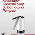 BUĞZ Uzun Şarj Süreli Su Pompası | Tek Tuşla Başlat/Durdur | Cam Damacana Uyumlu | Enerji Tasarruflu 4W Güç
