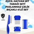 BUĞZ Uzun ve Kısa Tüylü Hayvanlara Özel Bit Tarağı ve Tüy Temizleme Seti