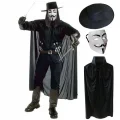 BUĞZ V For Vendetta Maskesi Şapka Pelerin Seti