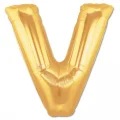  V Harf Folyo Balon Altın Renk  40 inç