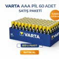 BUĞZ Varta AAA İnce Kalem Pil 1.5V Super Heavy Duty R03 Çinko Karbon 2li 30 Paket