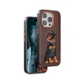 BUĞZ Venco  İphone 15 Pro Perma Desenli Kapak - Koyu Kahve